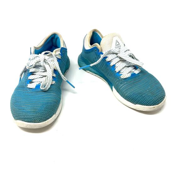 Reebok Size 7 Nano Sneakers Blue‎ White  Crossfit Sportswear Athletic Outdoors - Picture 1 of 8